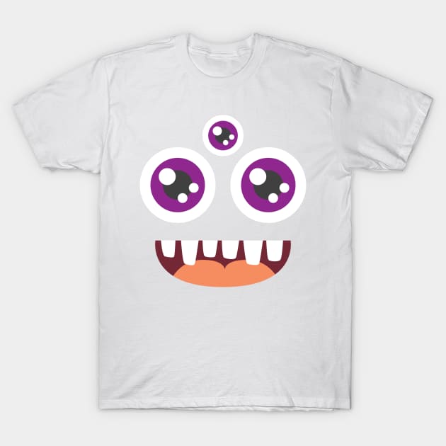 Funny Scary Monster Costume Halloween For Kids T-Shirt by macshoptee